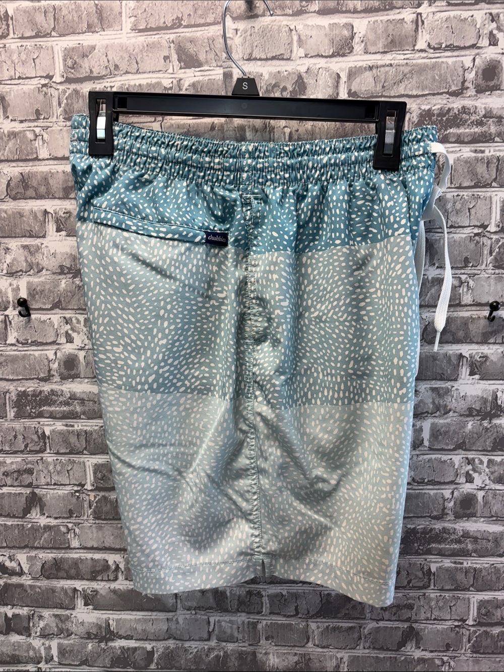 chubbies Teal and Light Teal Speckle Swim Board Shorts